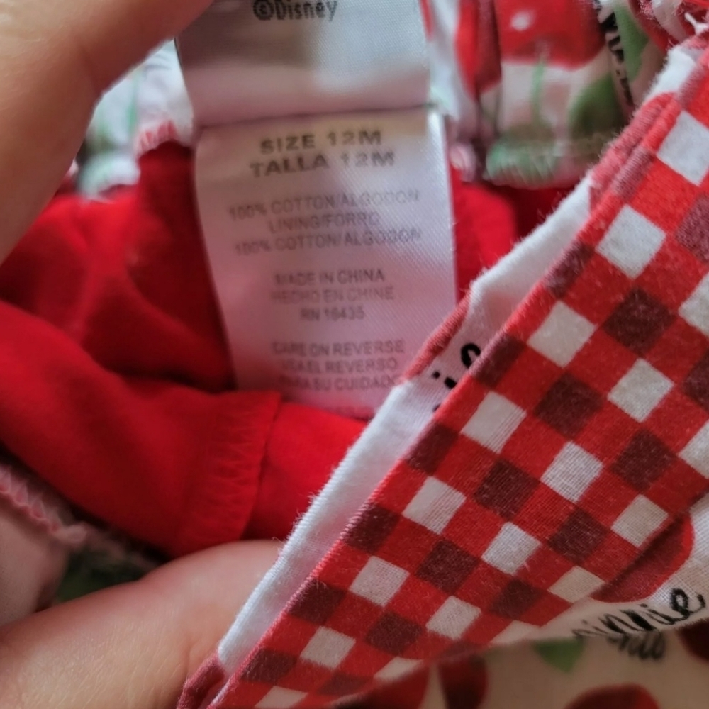 Disney Minnie Mouse Skirt Size 12 Months Red - Picture 5 of 5